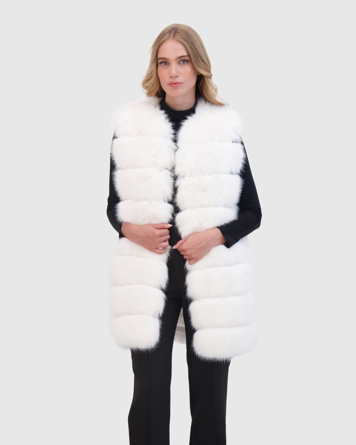 FUR-FREE FOX (FAUX FUR) VEST - WHITE