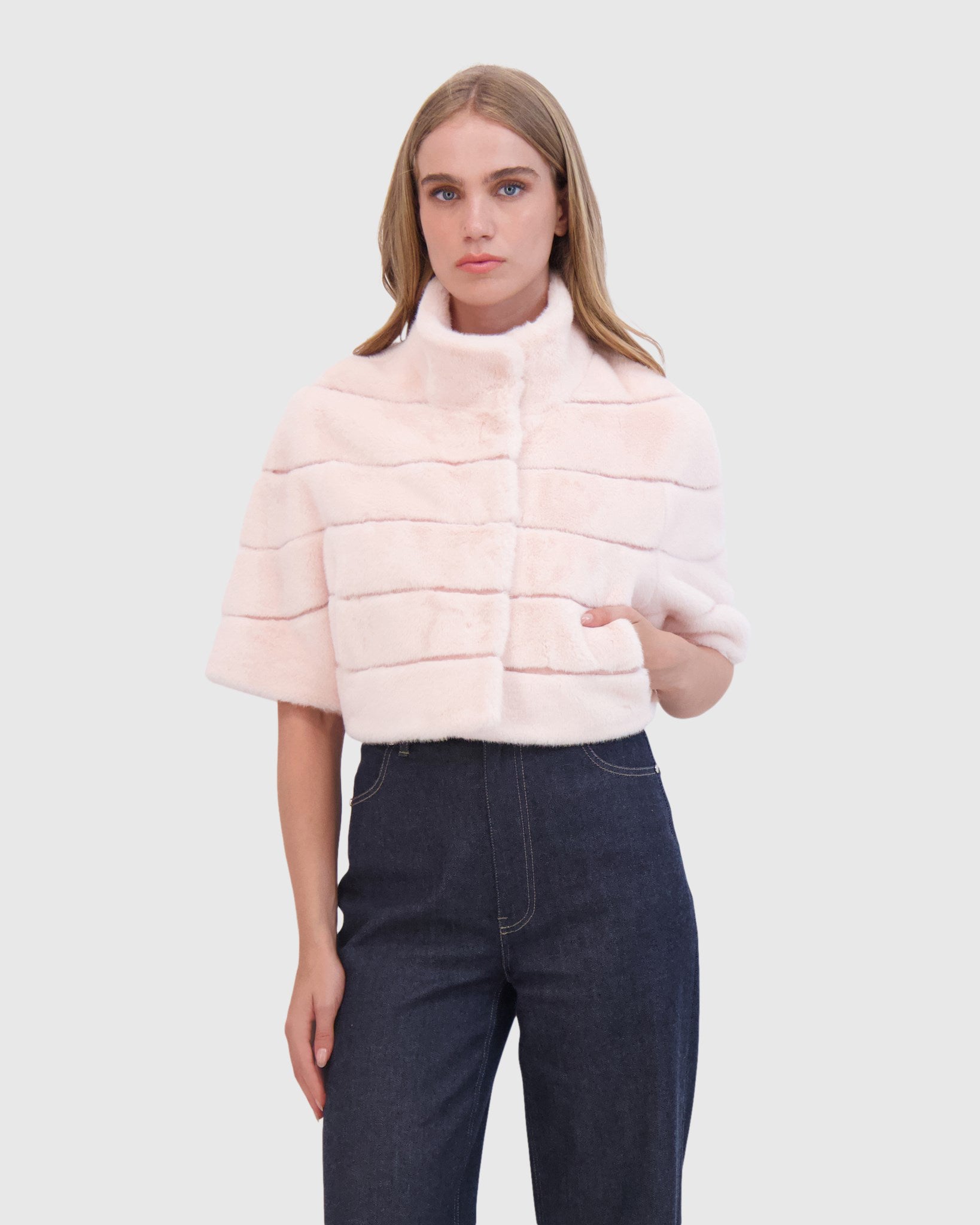 FUR-FREE MINK (FAUX FUR) BOLERO