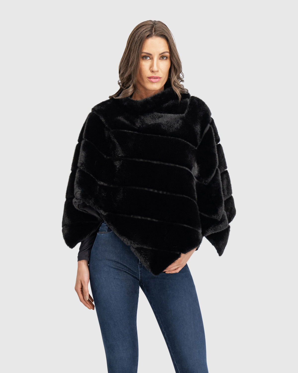 FUR-FREE MINK (FAUX FUR) CAPE