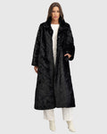 FUR-FREE MINK (FAUX FUR) COAT - BLACK