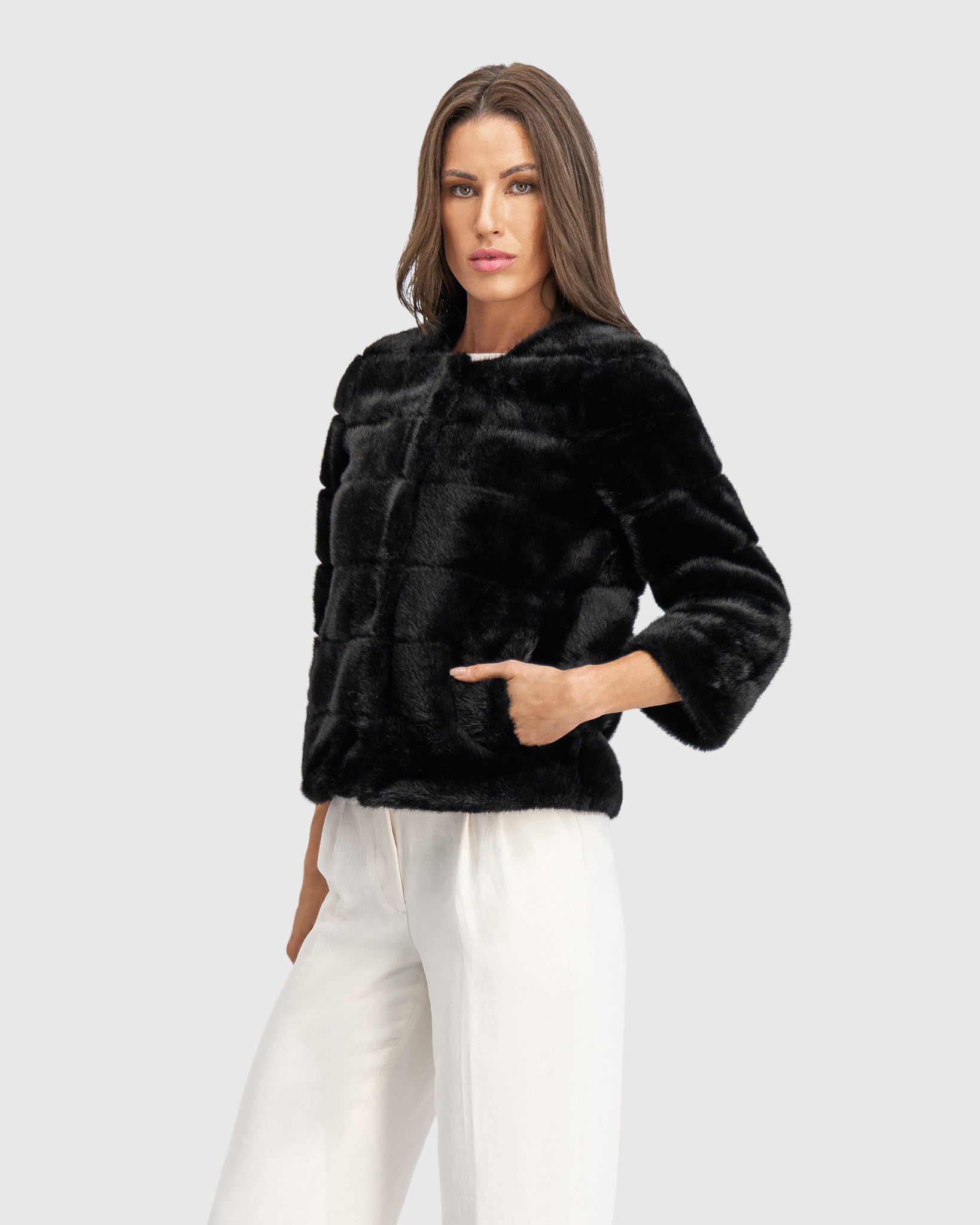 FUR-FREE MINK (FAUX FUR) JACKET