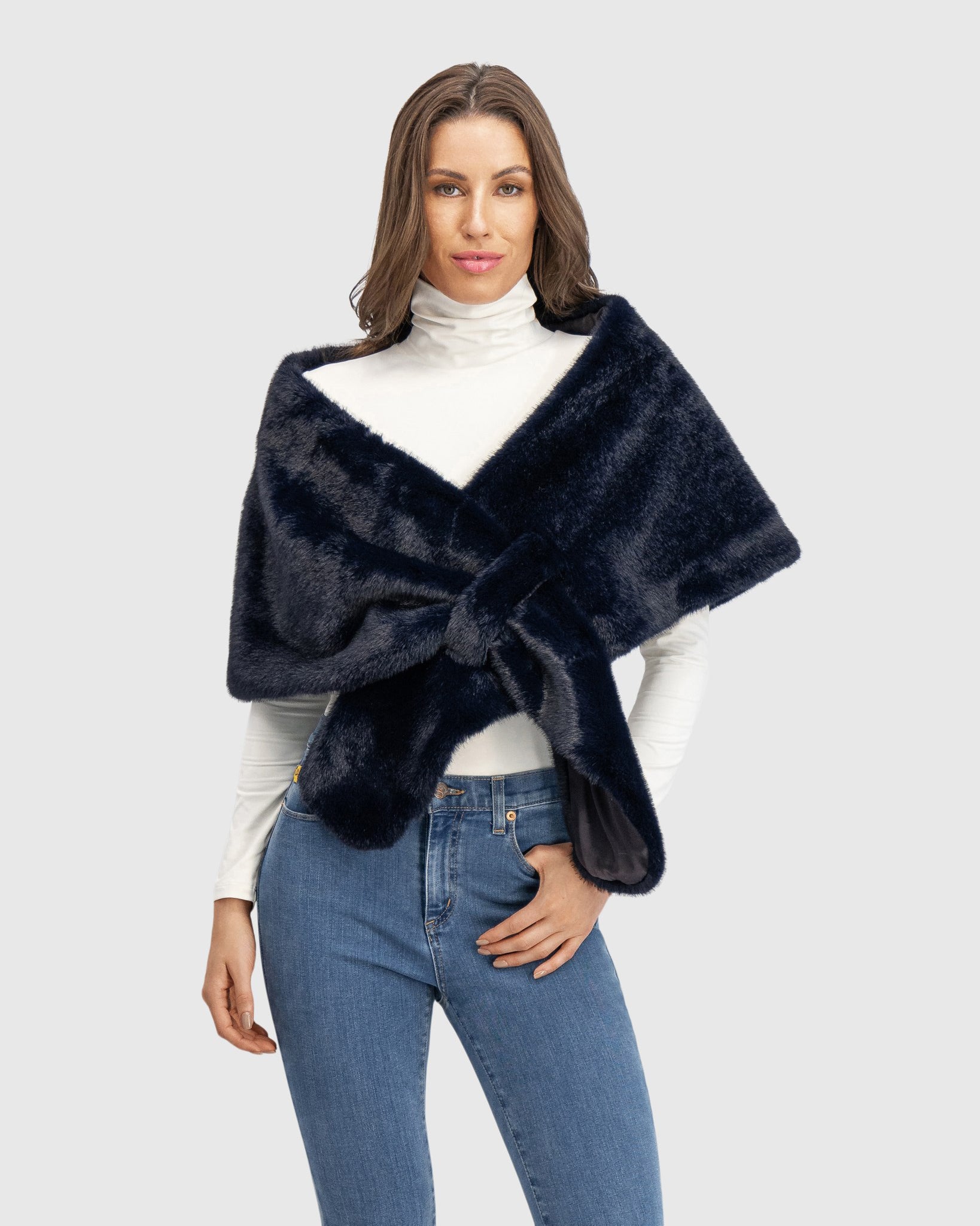 FUR-FREE MINK (FAUX FUR) STOLE