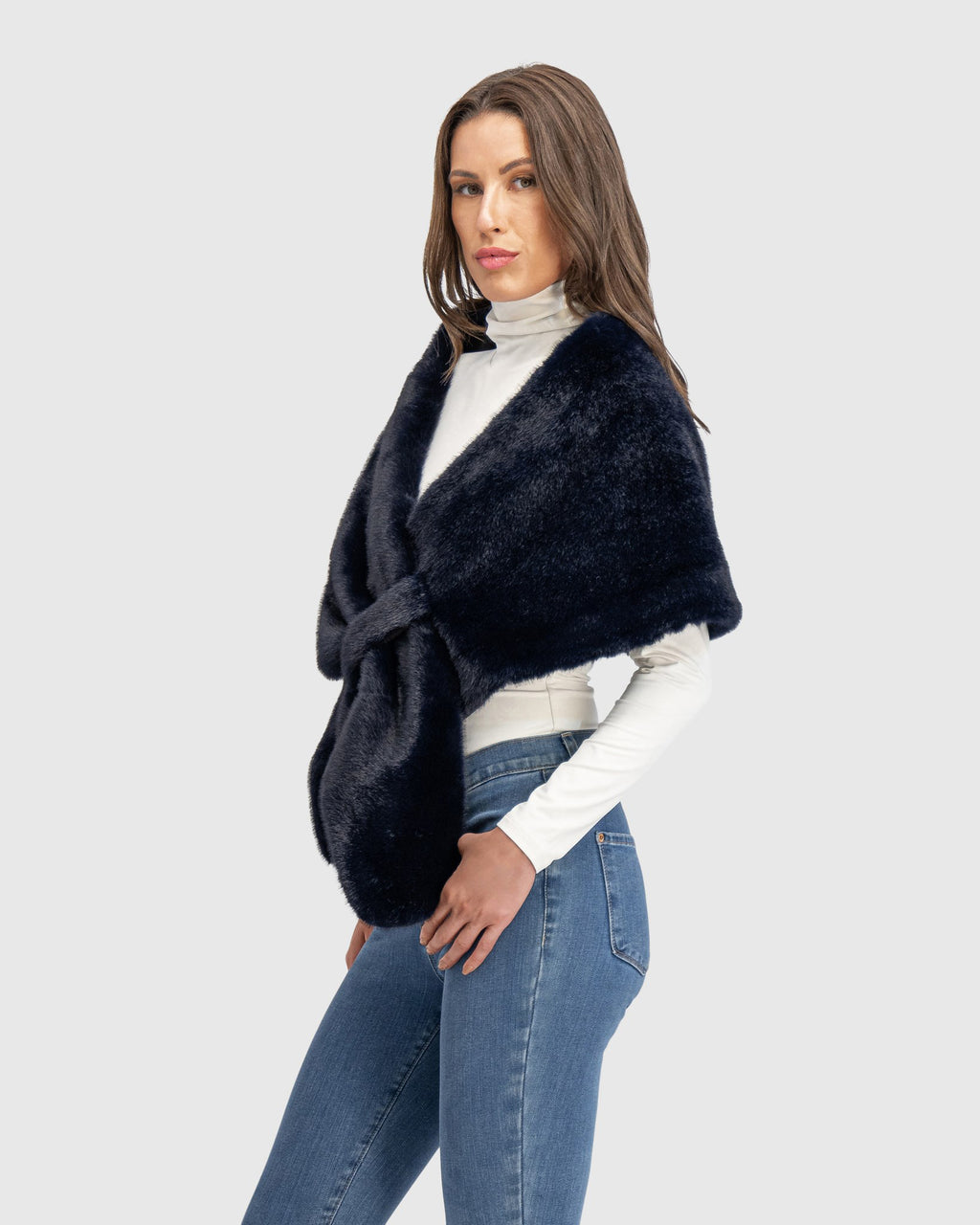 FUR-FREE MINK (FAUX FUR) STOLE