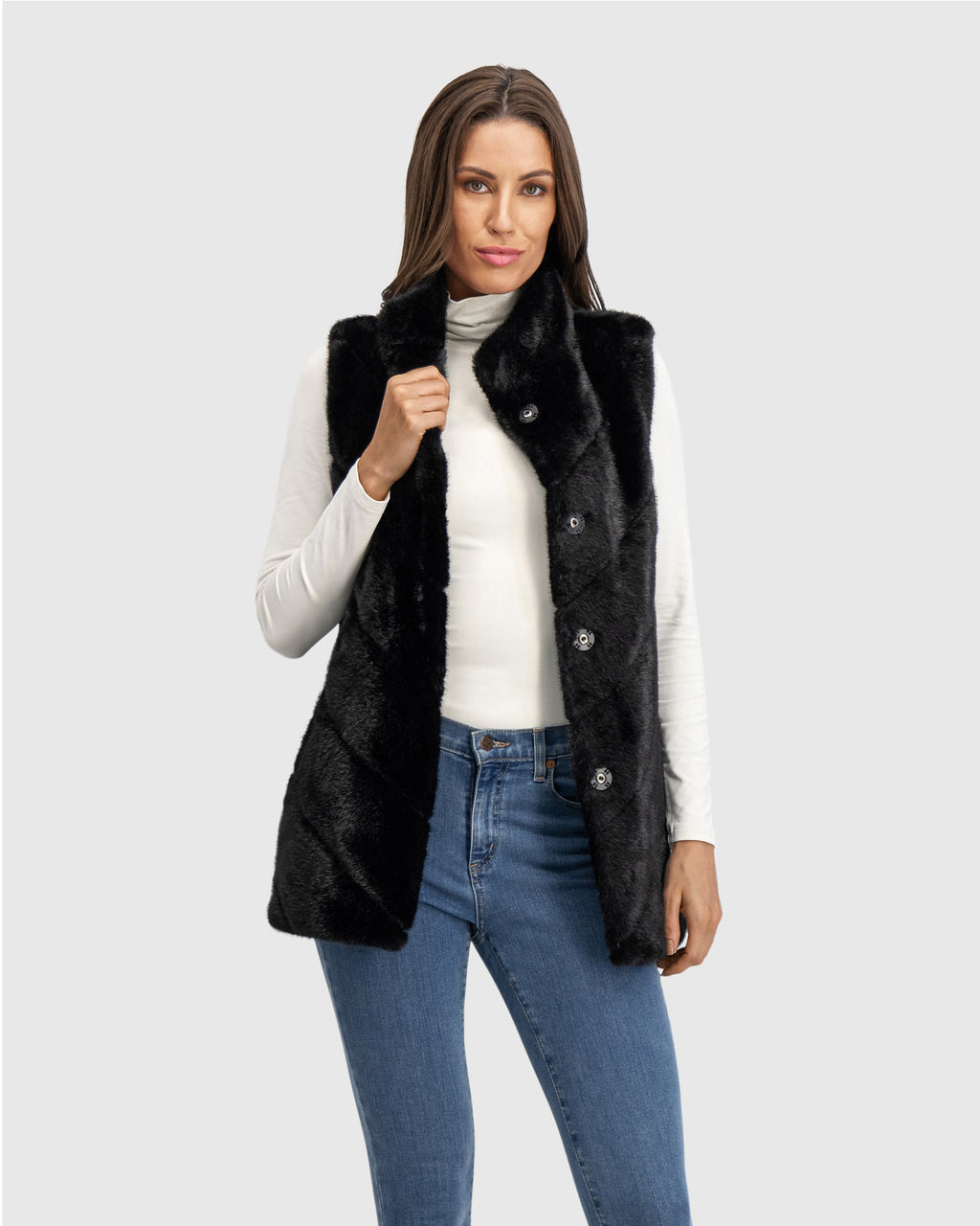 FUR-FREE MINK (FAUX FUR) VEST