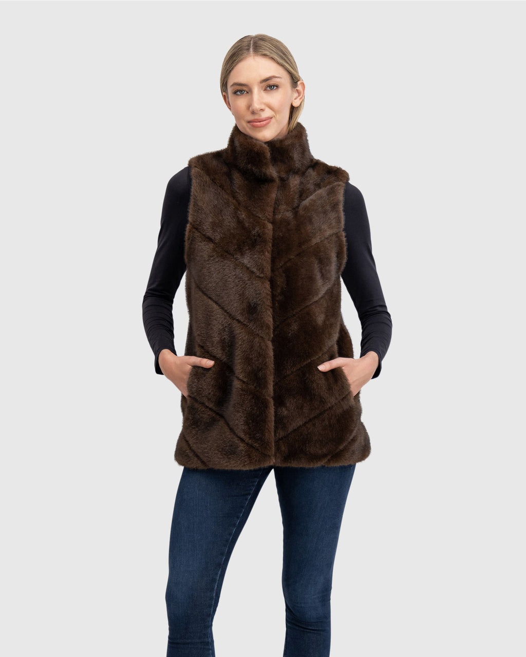FUR-FREE MINK (FAUX FUR) VEST