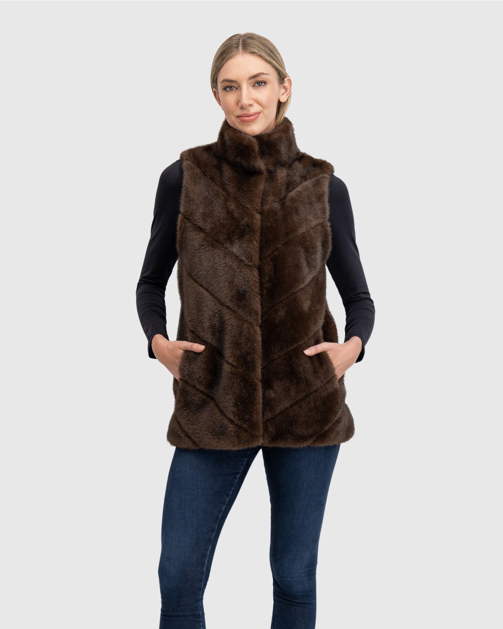 FUR-FREE MINK (FAUX FUR) VEST