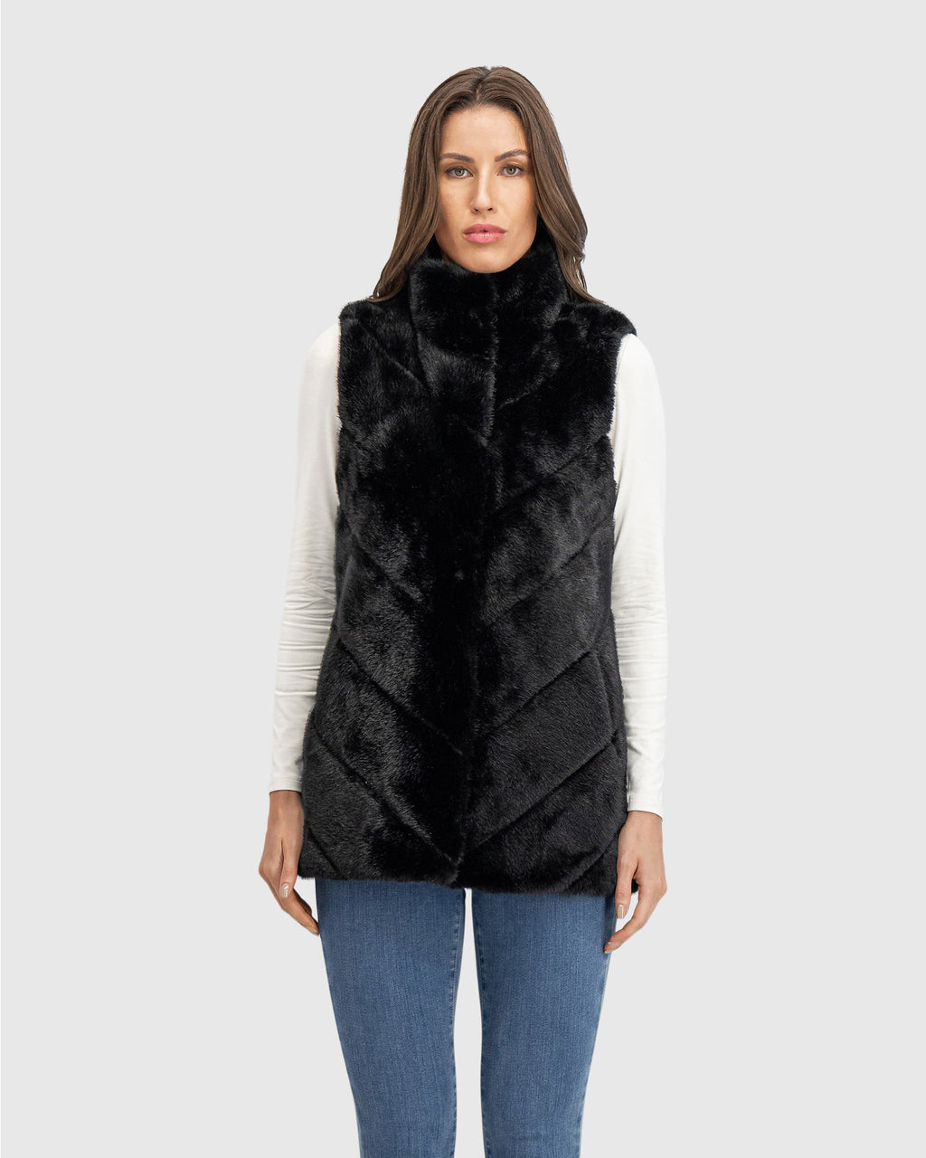 FUR-FREE MINK (FAUX FUR) VEST