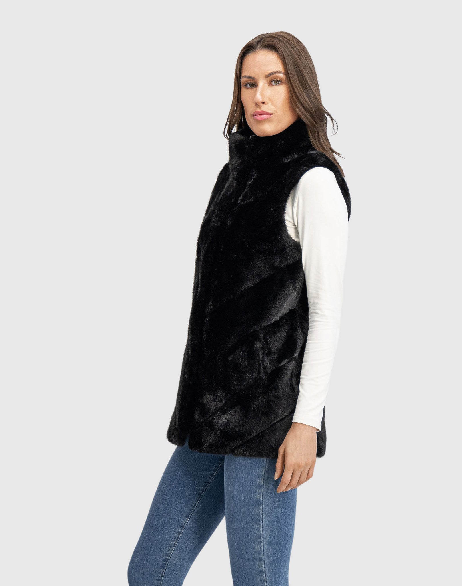 FUR-FREE MINK (FAUX FUR) VEST