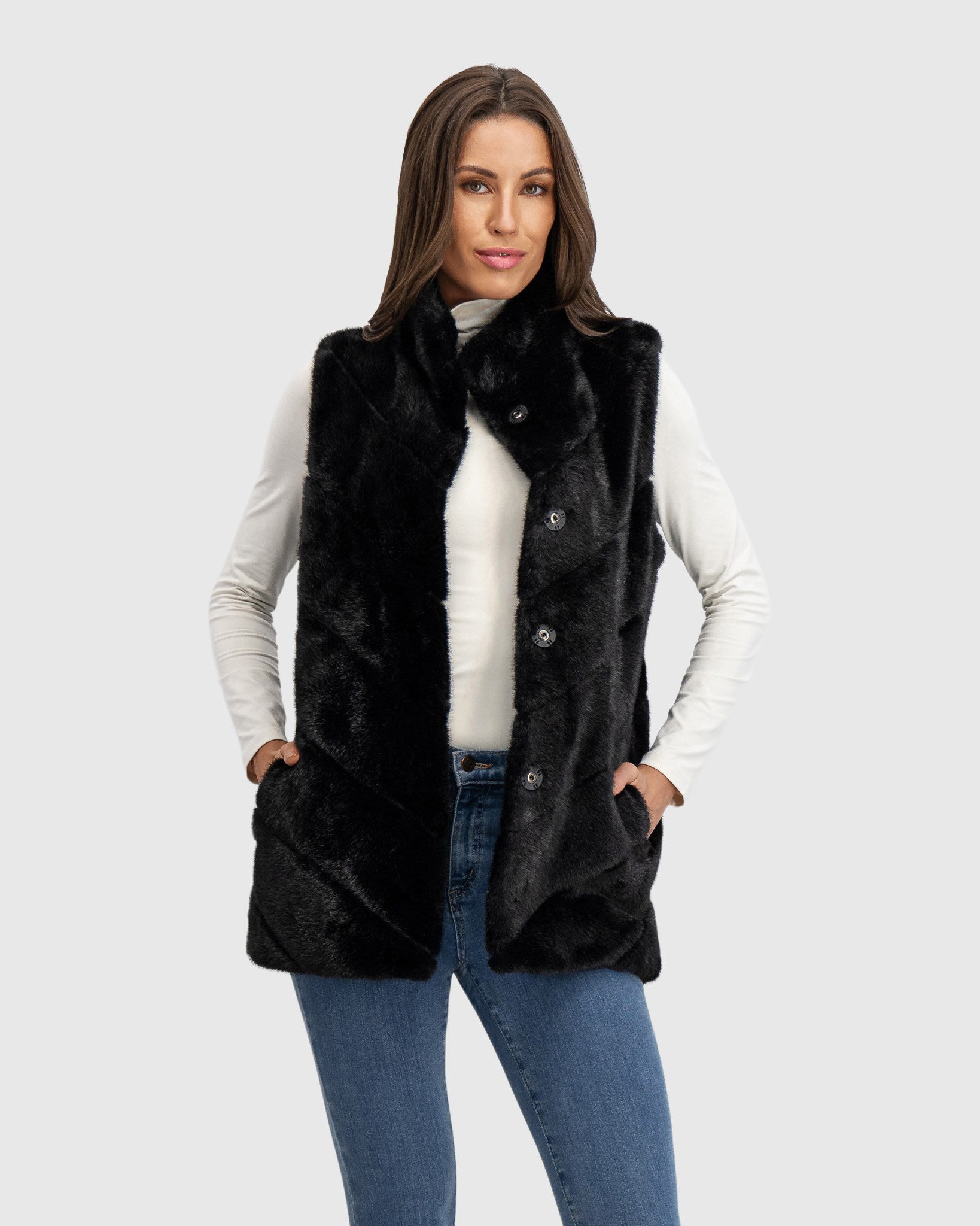 FUR-FREE MINK (FAUX FUR) VEST