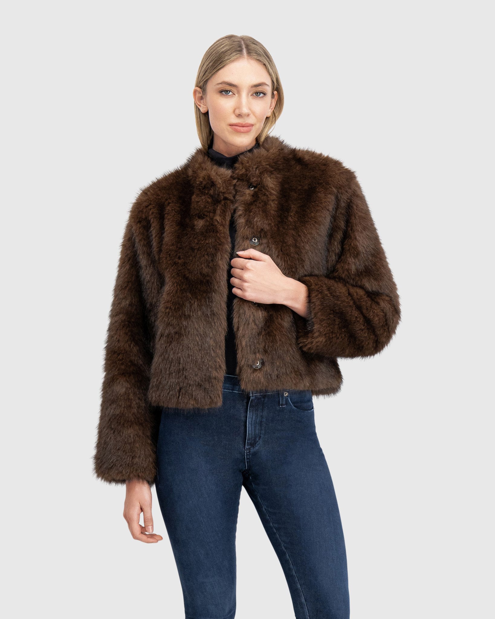 FUR-FREE SABLE (FAUX FUR) JACKET