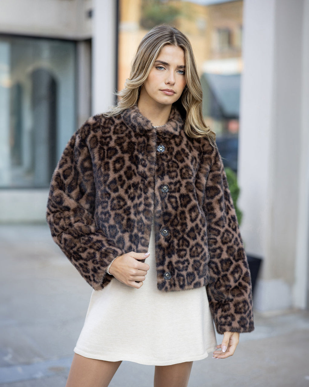 FUR-FREE MINK (FAUX FUR) JACKET - LPRD PRINT
