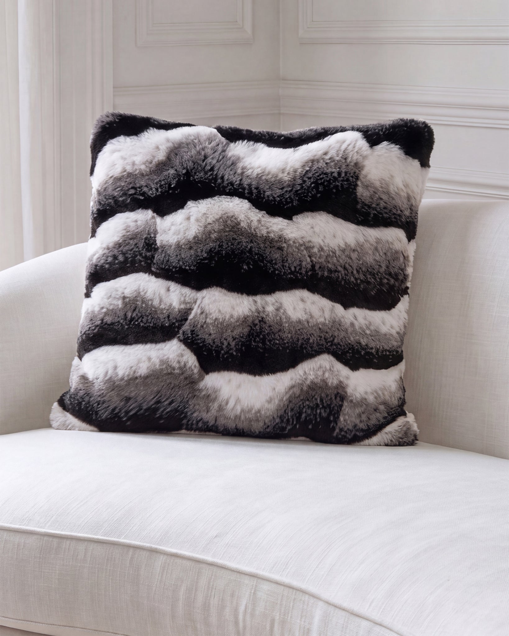 FUR-FREE CHINCHILLA (FAUX FUR) PILLOW