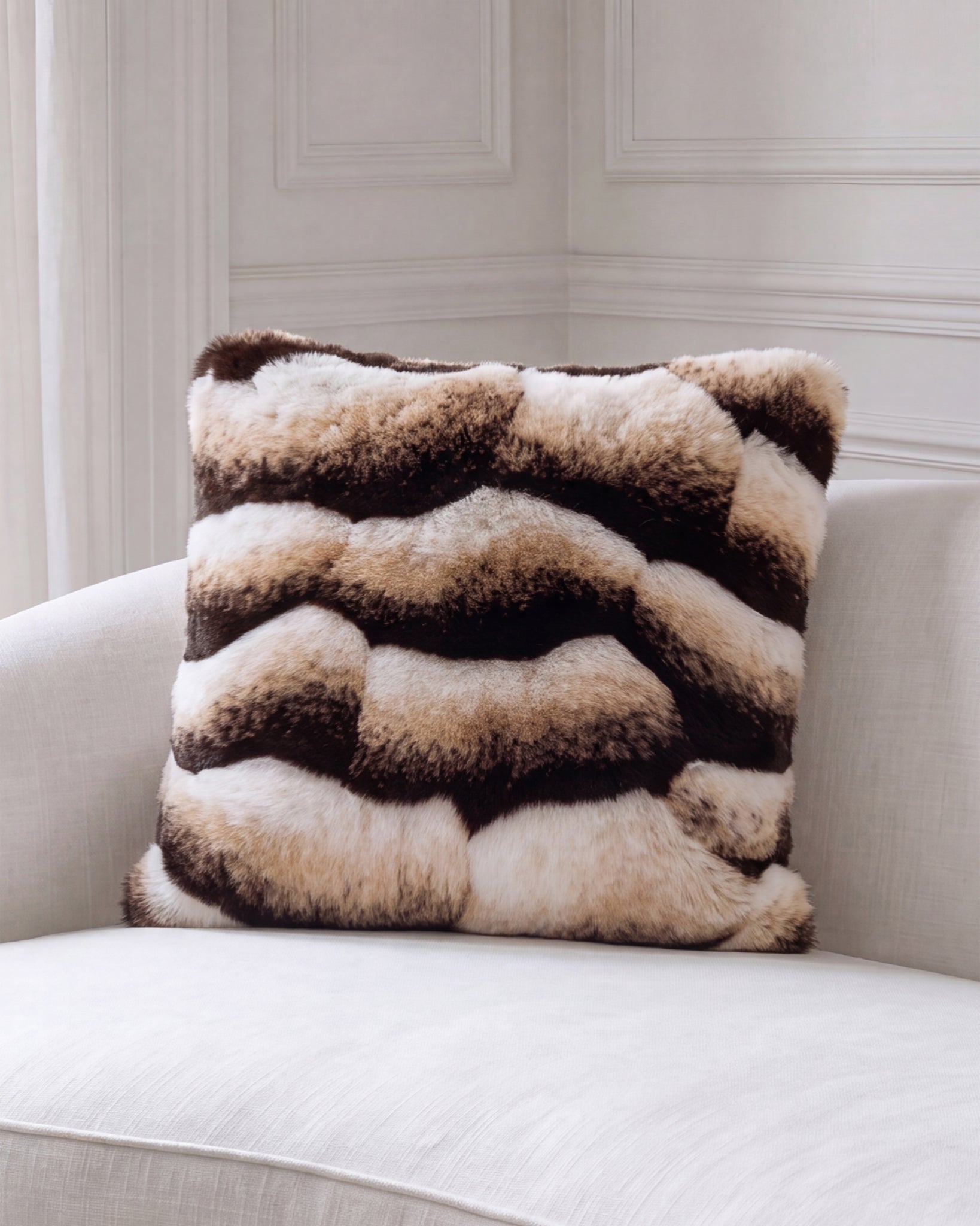 FUR-FREE CHINCHILLA (FAUX FUR) PILLOW