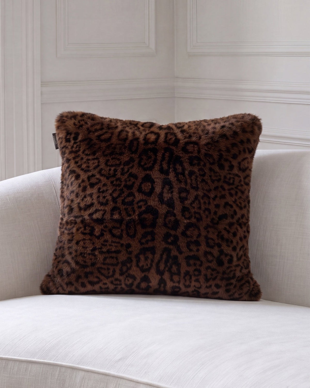 FUR-FREE SHEARED MINK (FAUX FUR) PILLOW - DK BROWN LPRD