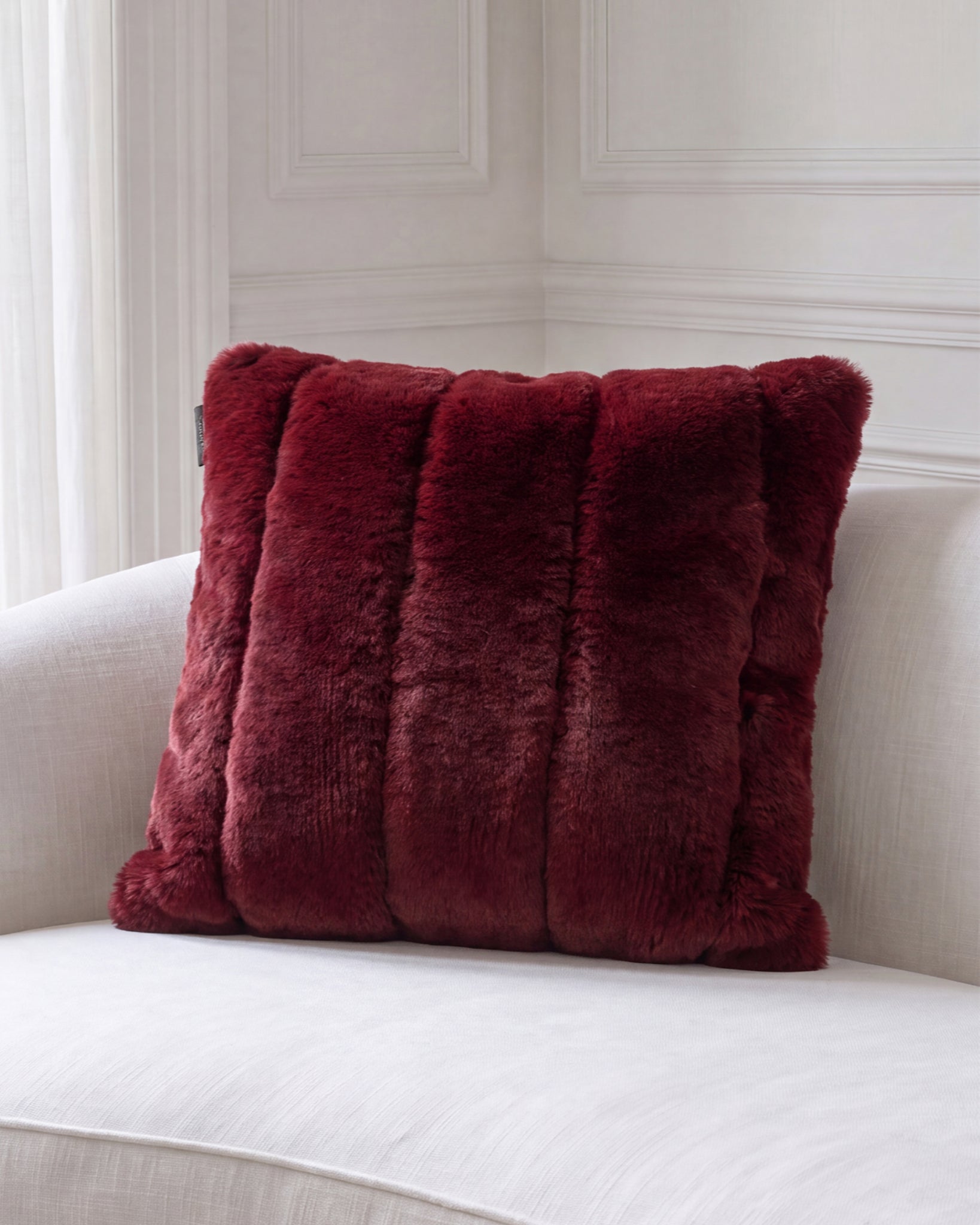 FUR-FREE REX RABBIT (FAUX FUR) PILLOW