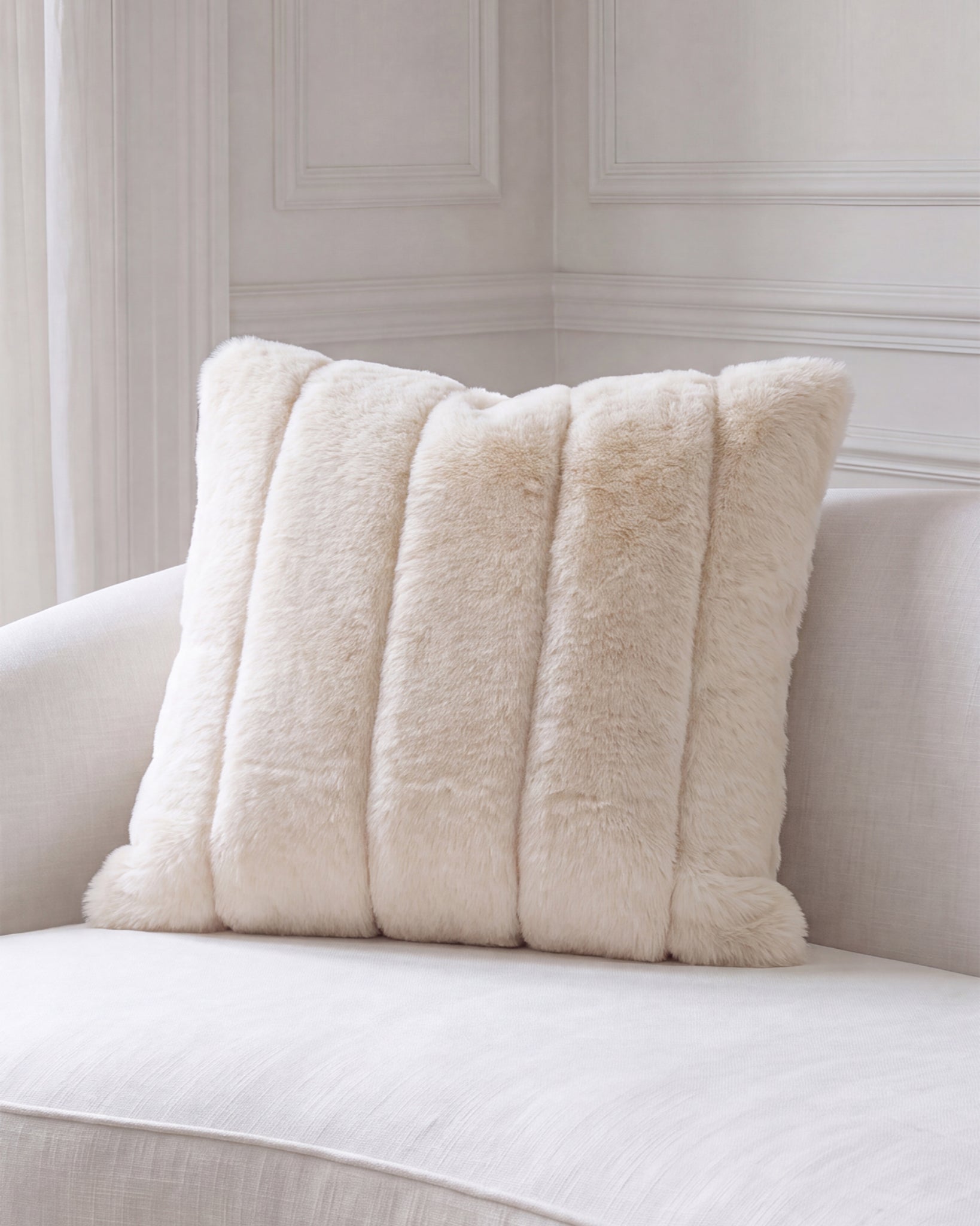 FUR-FREE REX RABBIT (FAUX FUR) PILLOW