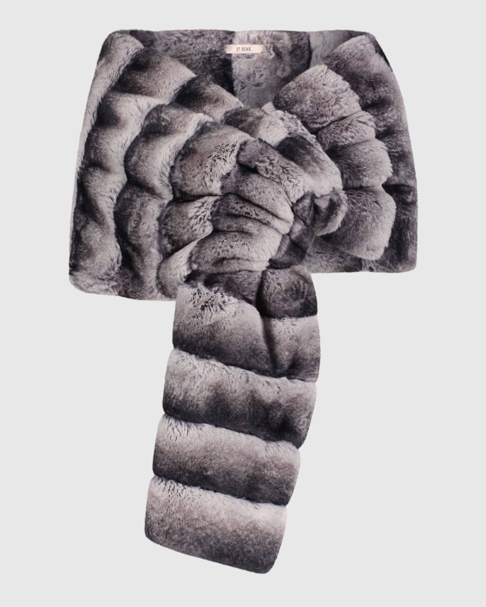 FAUX FUR CHINCHILLA-LIKE CAPELET