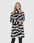 FUR-FEE CHINCHILLA (FAUX FUR) SHORT COAT - GRAY CHINCH
