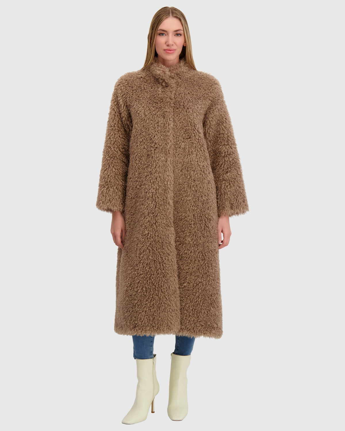 FUR-FREE CASHMERE GOAT (FAUX FUR) COAT
