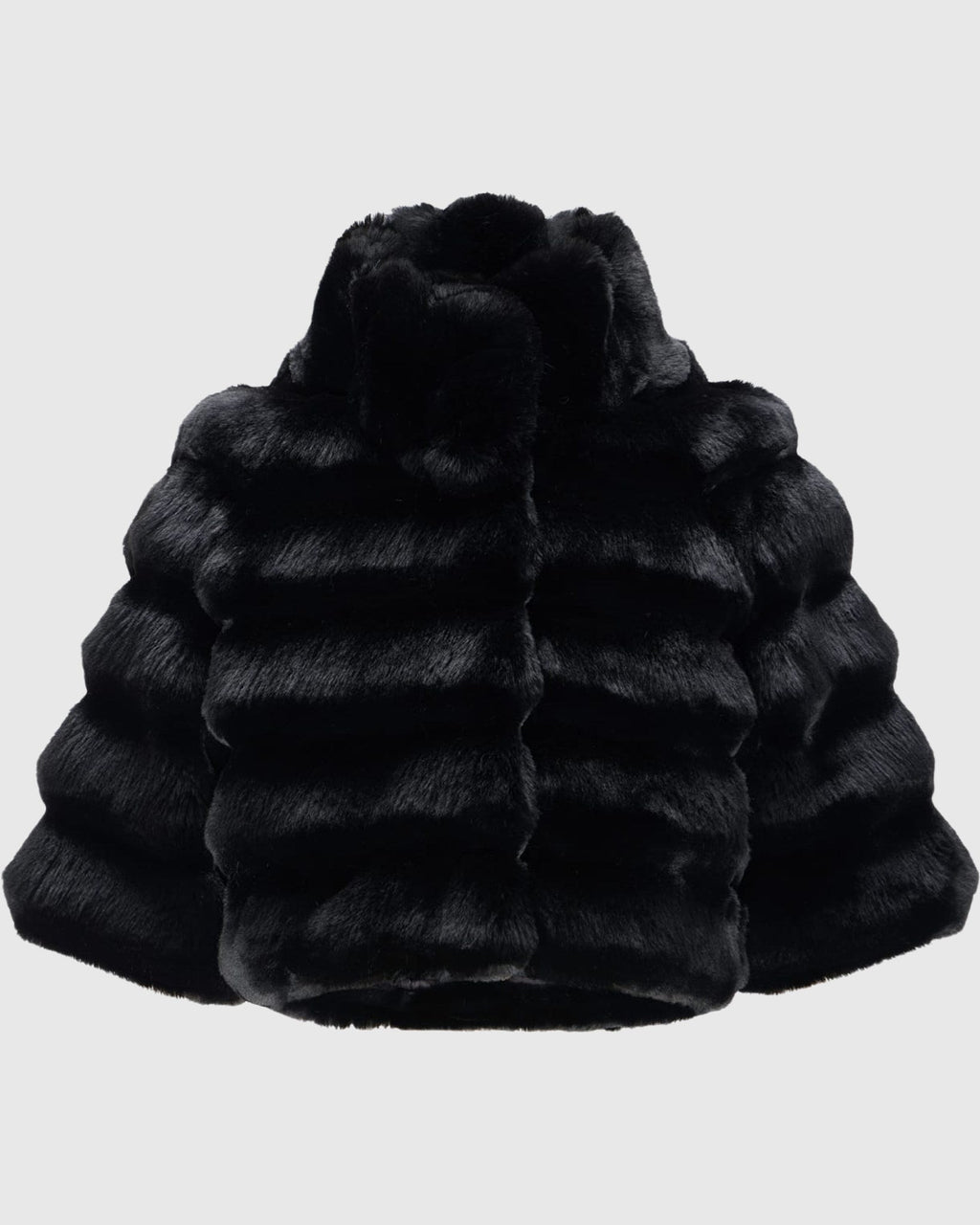 FUR-FREE CHINCHILLA (FAUX FUR) BOLERO - BLACK CHINCH