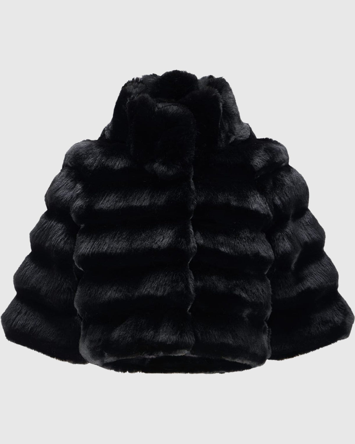 FUR-FREE CHINCHILLA (FAUX FUR) BOLERO - BLACK CHINCH