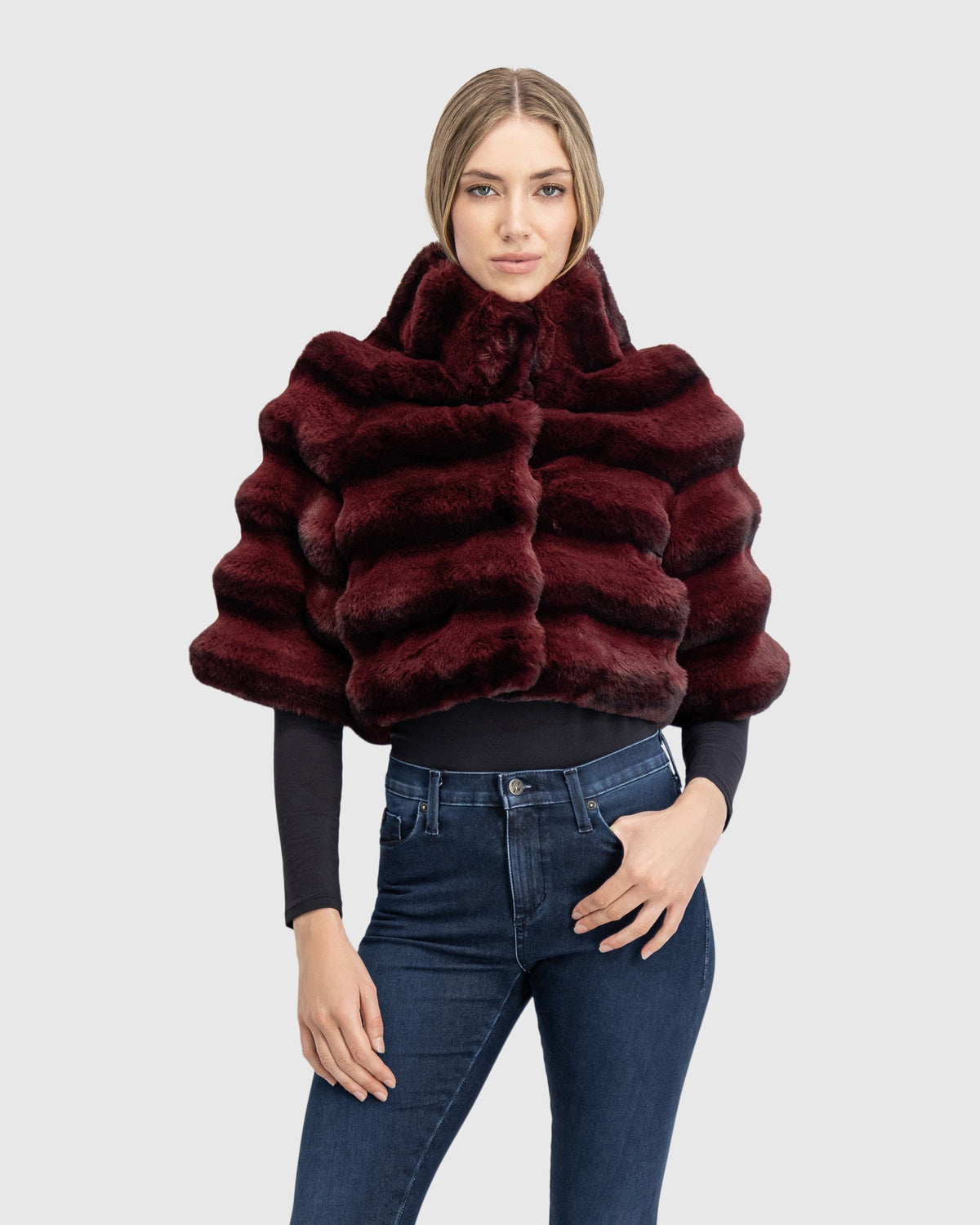 FUR-FREE CHINCHILLA (FAUX FUR) BOLERO