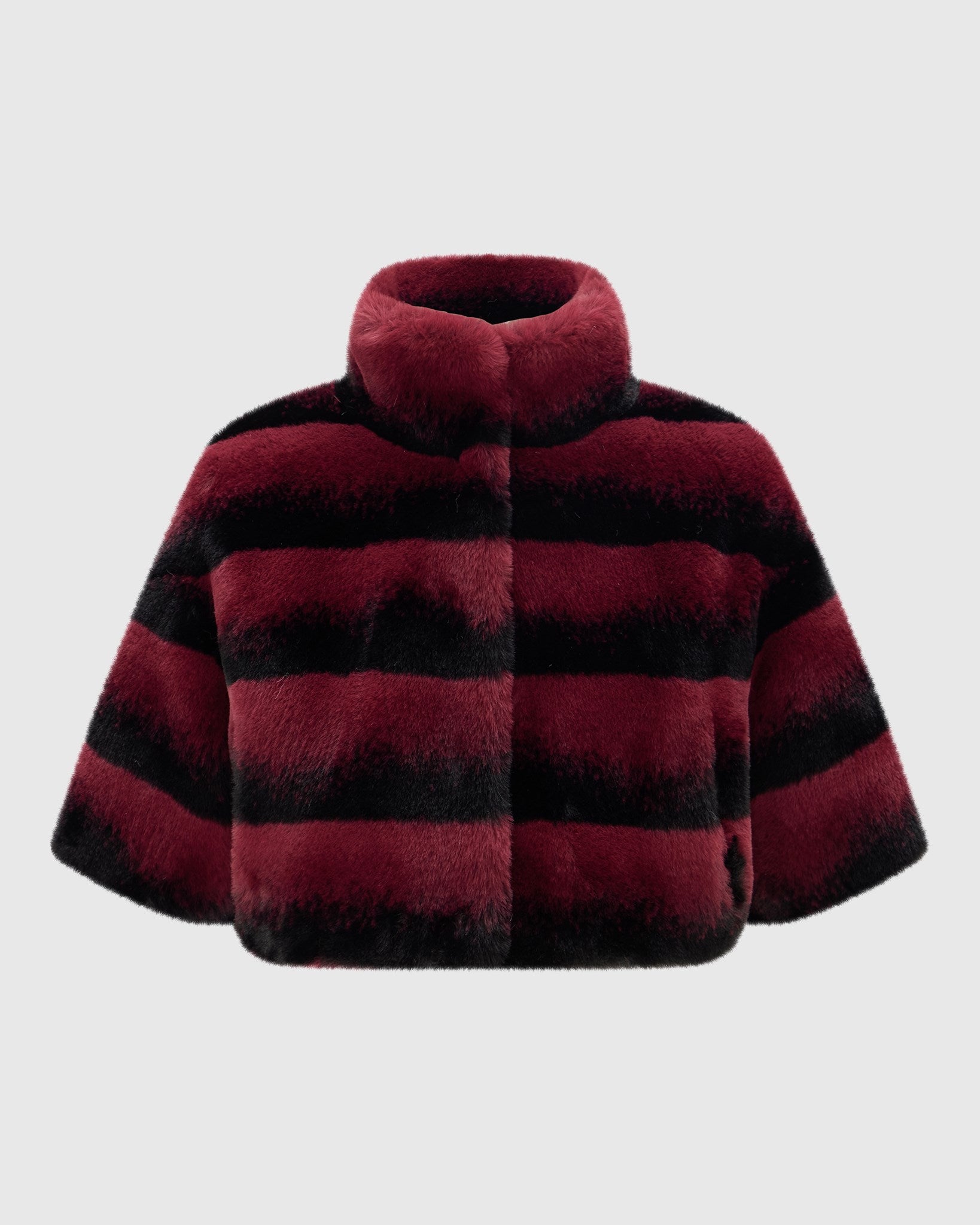 FUR-FREE CHINCHILLA (FAUX FUR) BOLERO WITH SHORT SLEEVES
