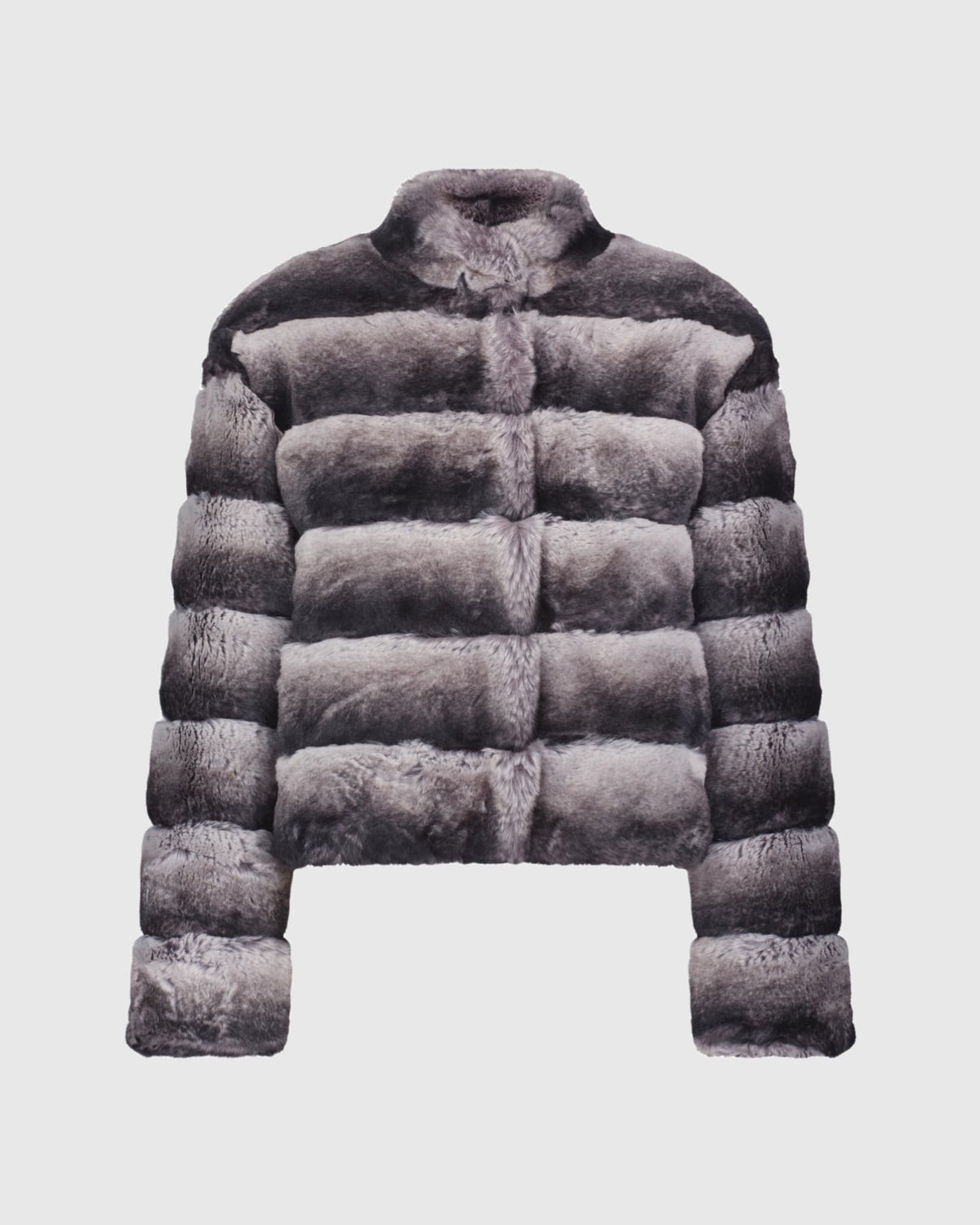 FUR-FREE CHINCHILLA (FAUX FUR) JACKET - GRAY CHINCH