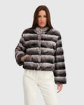 FUR-FREE CHINCHILLA (FAUX FUR) JACKET - GRAY CHINCH