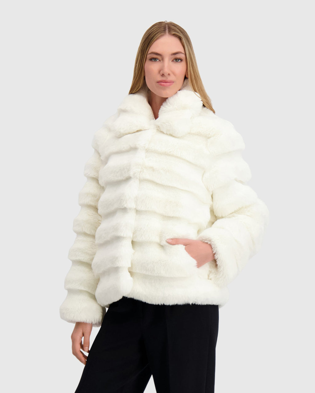 FUR-FREE CHINCHILLA (FAUX FUR) JACKET