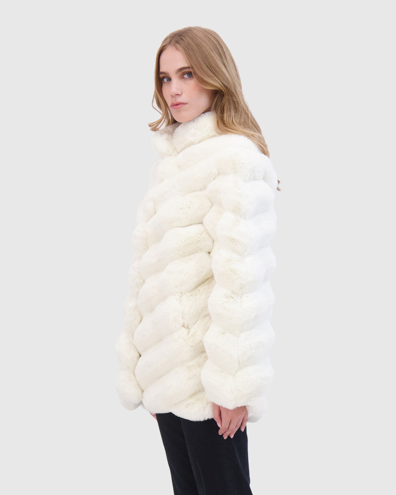 FUR-FREE CHINCHILLA (FAUX FUR) JACKET