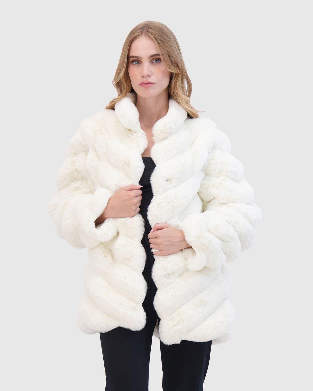 FUR-FREE CHINCHILLA (FAUX FUR) JACKET