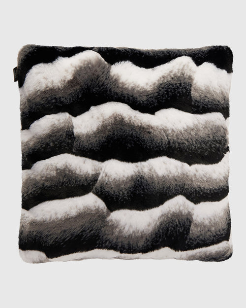 FUR-FREE CHINCHILLA (FAUX FUR) PILLOW - GRAY CHINCH