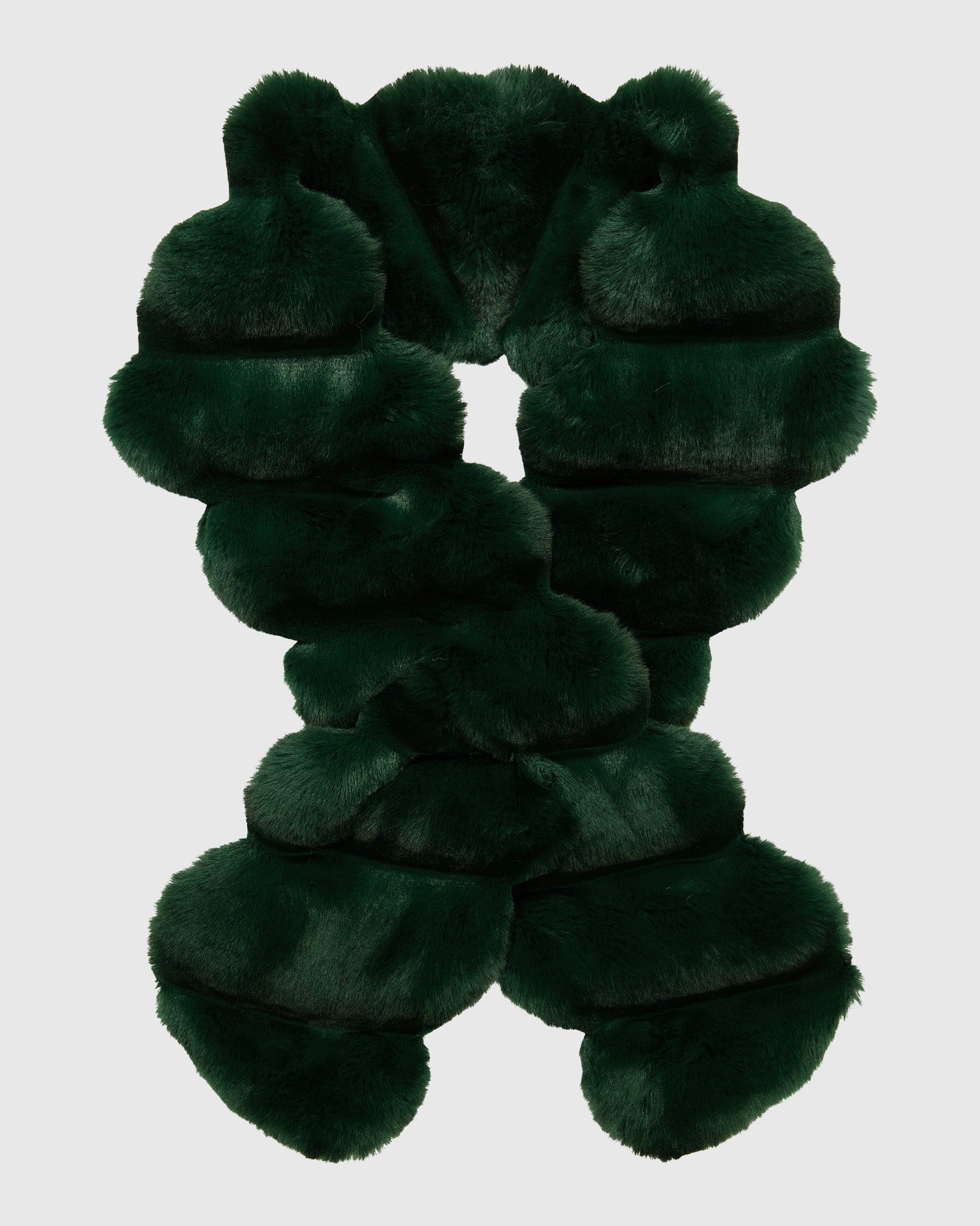 fur free chinchilla faux fur pull through scarf