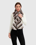 FUR-FREE CHINCHILLA (FAUX FUR) PULL THROUGH SCARF - GRAY CHINCH