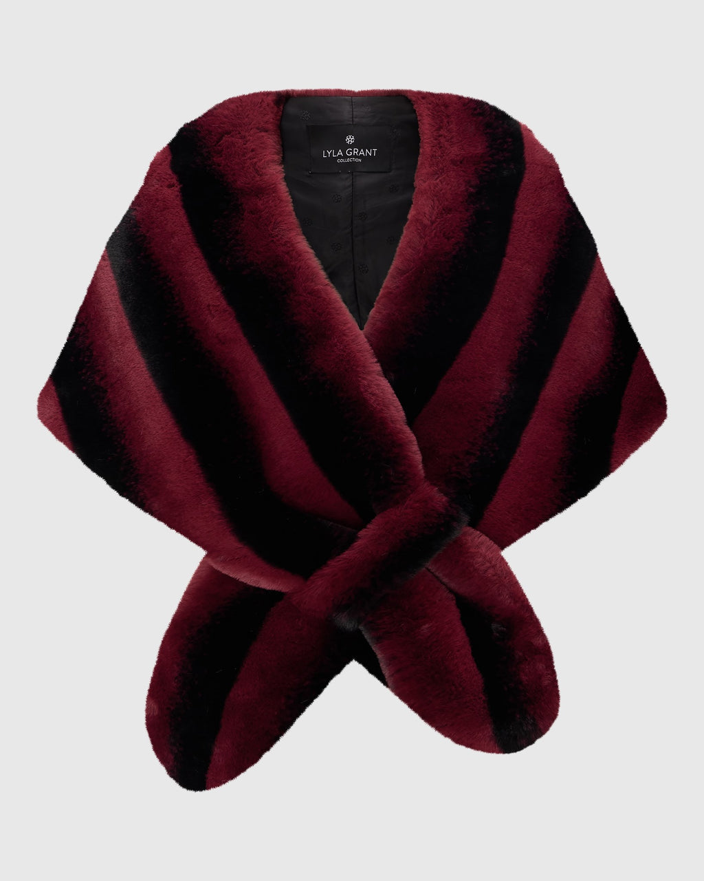 FUR-FREE CHINCHILLA (FAUX FUR) PULL-THROUGH STOLE