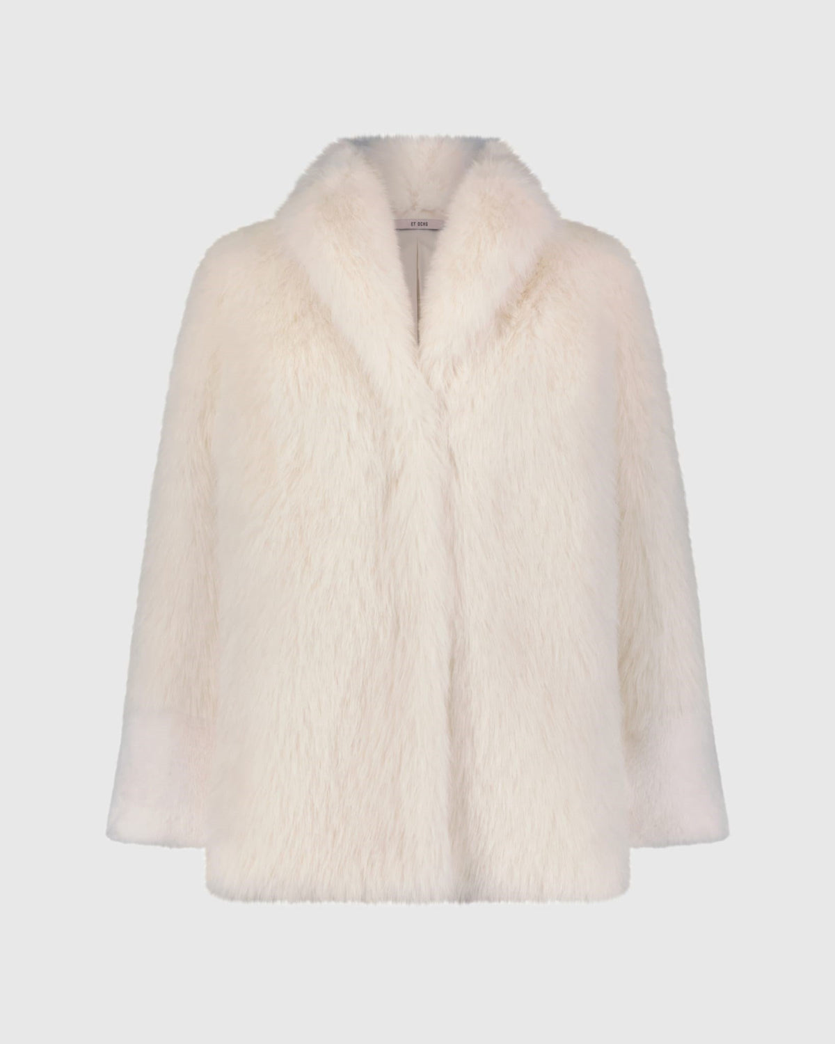 FUR-FREE FOX AND MINK (FAUX FUR) JACKET - WHITE