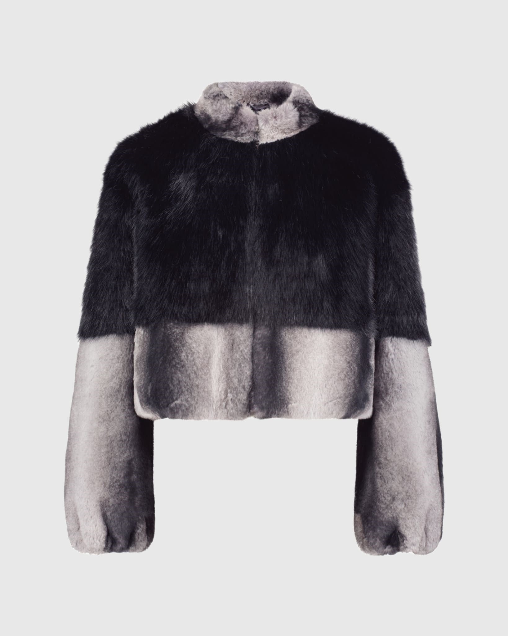 FUR-FREE FOX (FAUX FUR) AND CHINCHILLA (FAUX FUR) JACKET
