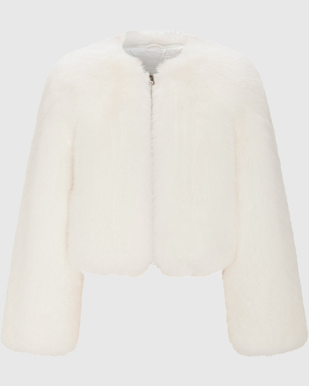 FUR-FREE FOX (FAUX FUR) BOLERO - WHITE
