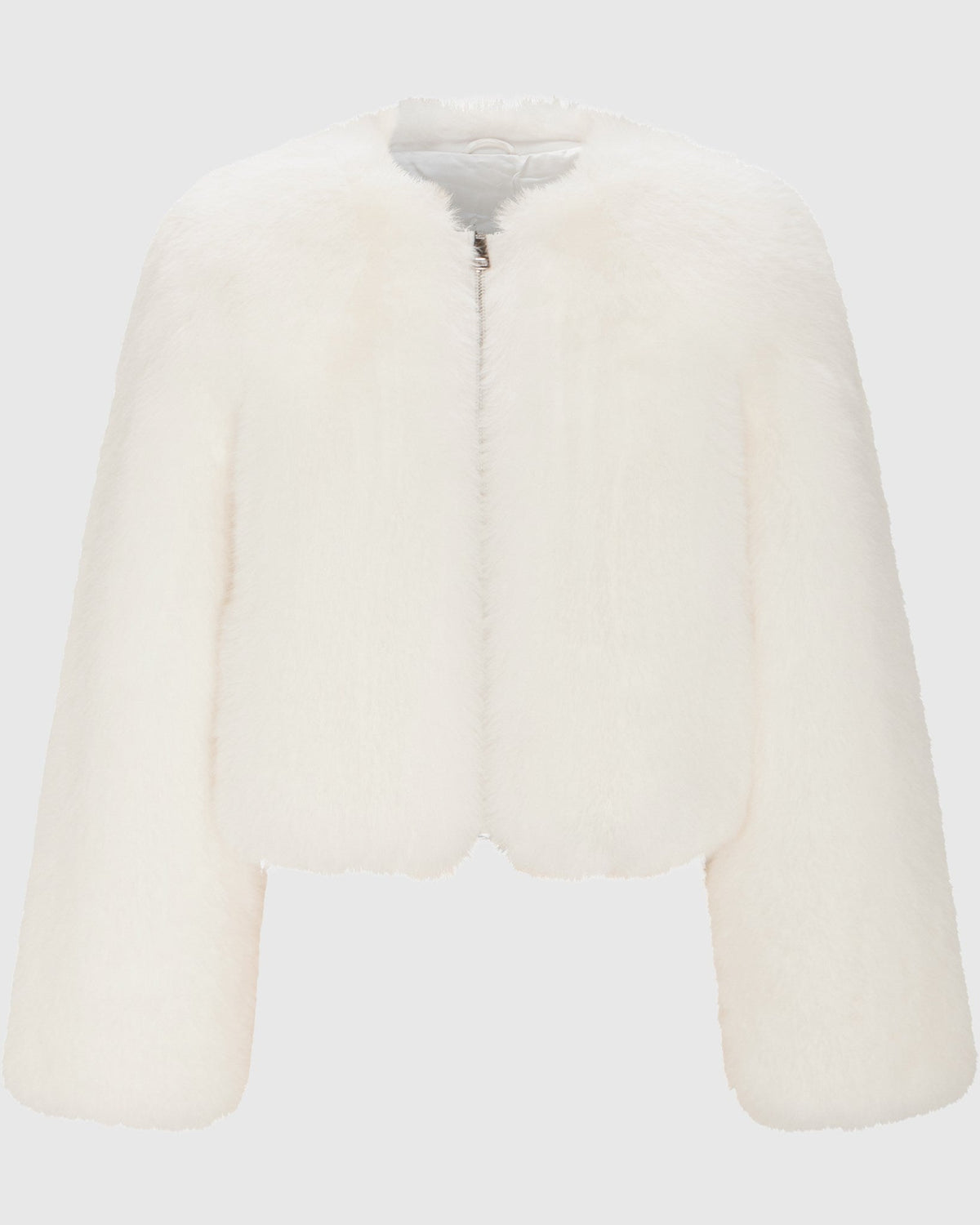 FUR-FREE FOX (FAUX FUR) BOLERO - WHITE