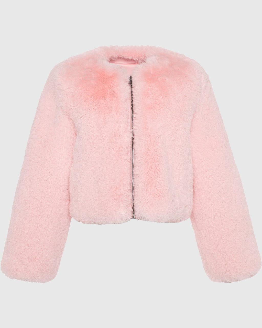 FUR-FREE FOX (FAUX FUR) BOLERO - PINK
