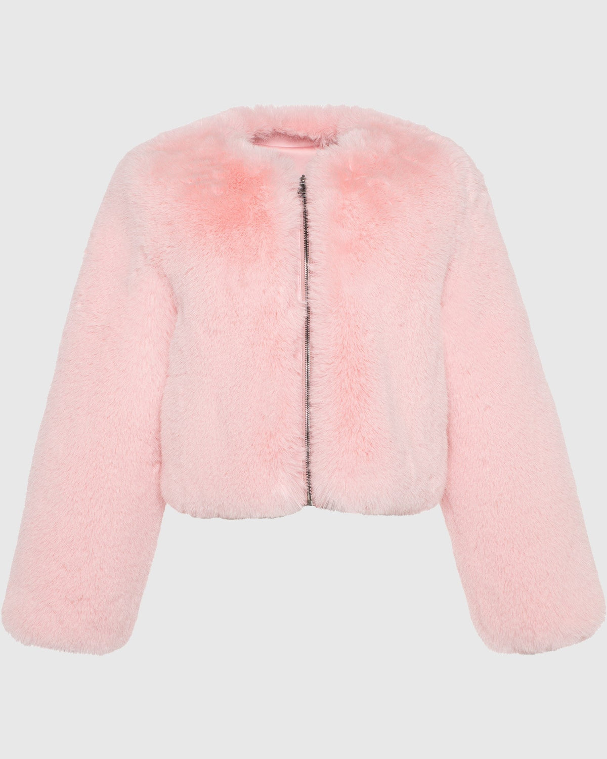 FUR-FREE FOX (FAUX FUR) BOLERO - PINK