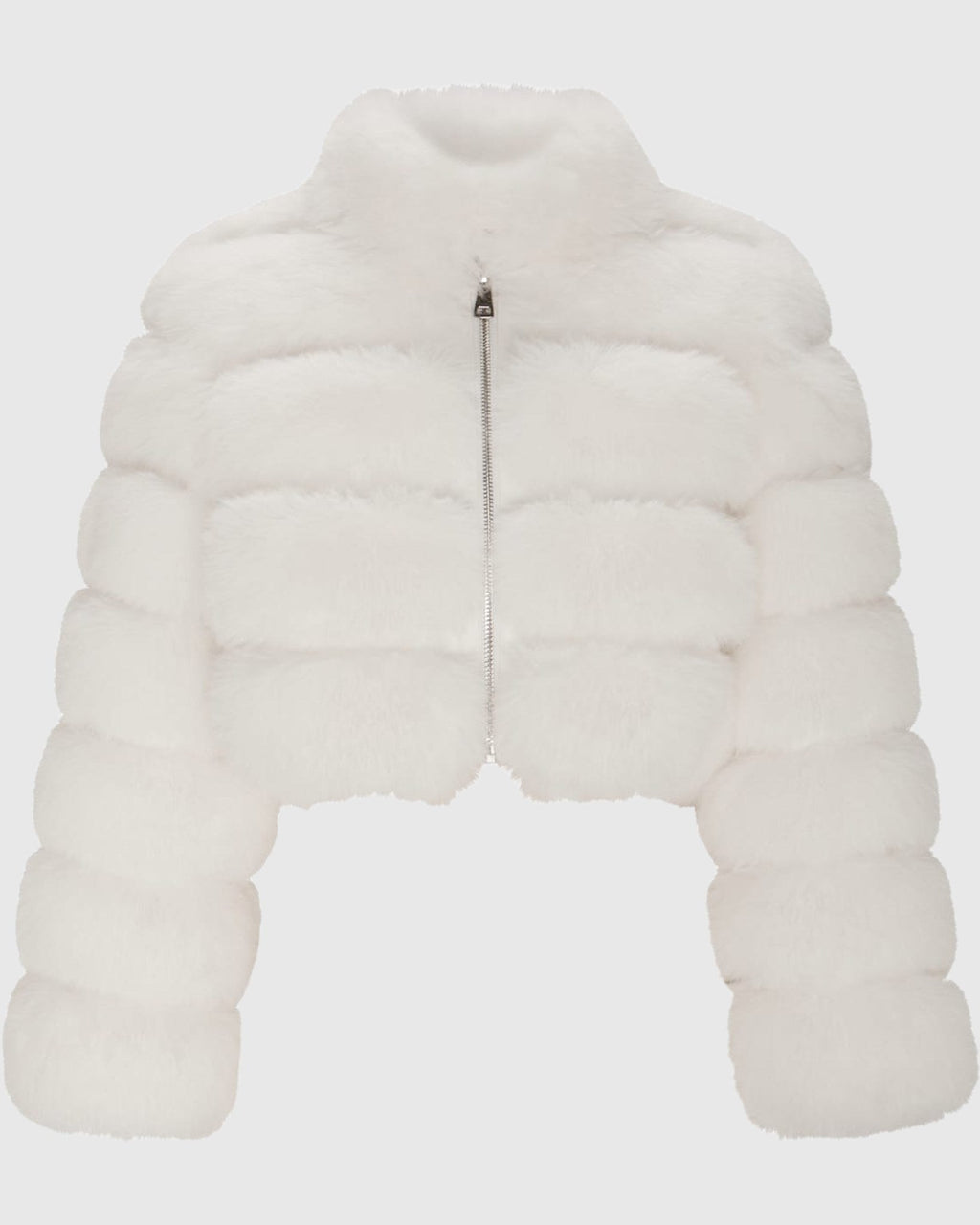 FUR-FREE FOX (FAUX FUR) BOLERO - WHITE