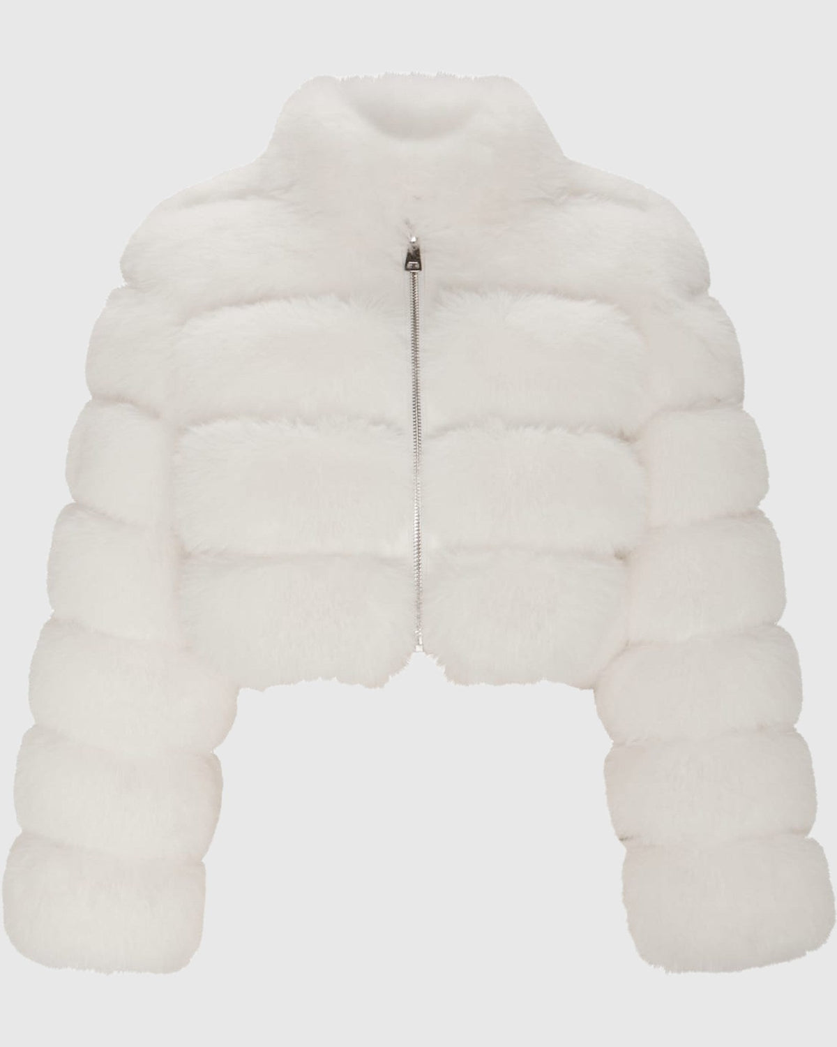 FUR-FREE FOX (FAUX FUR) BOLERO - WHITE