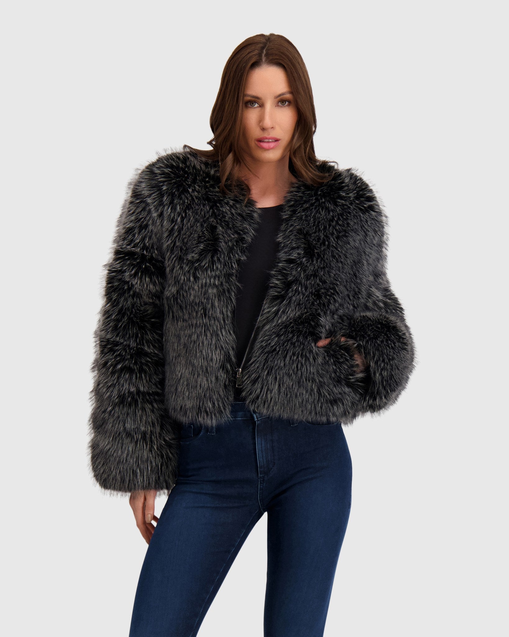 FUR-FREE FOX (FAUX FUR) BOLERO