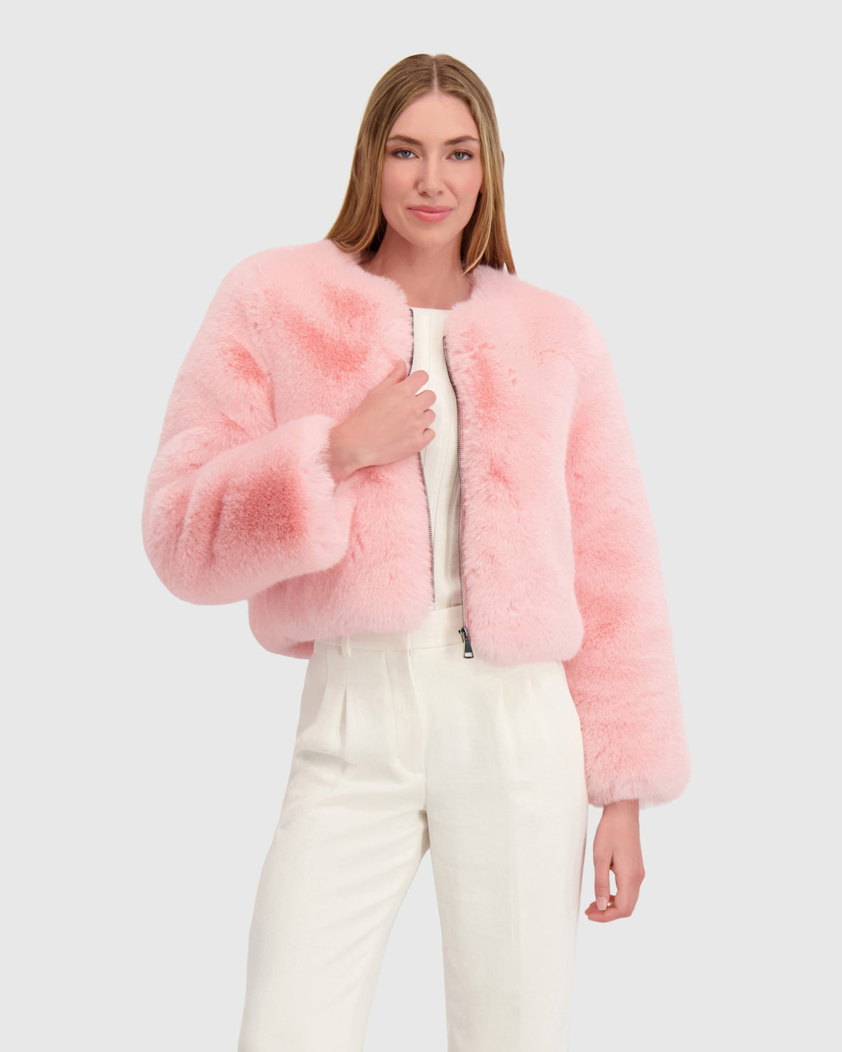 FUR-FREE FOX (FAUX FUR) BOLERO