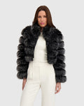 FUR-FREE FOX (FAUX FUR) BOLERO - BLACK SNOWTOP