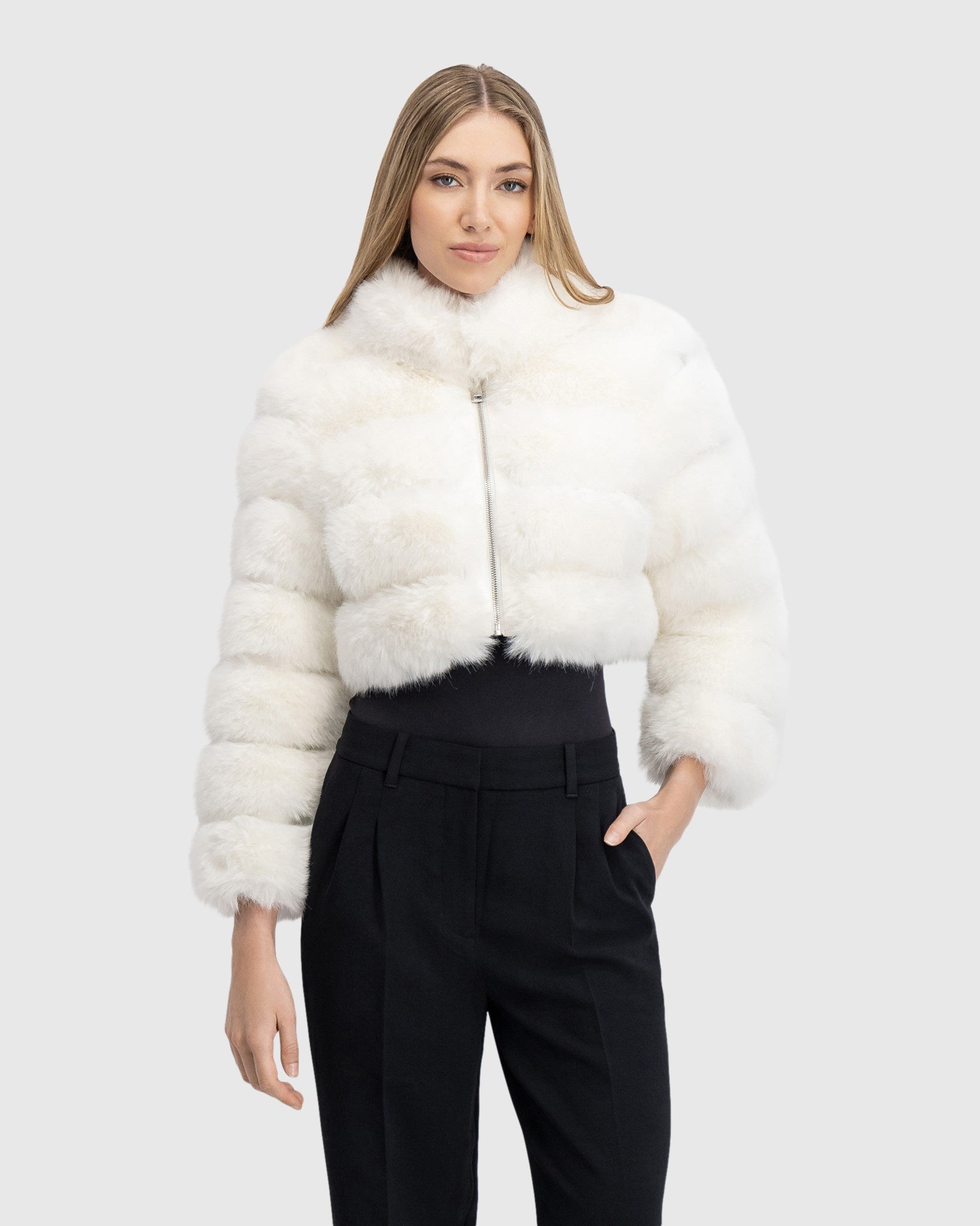 FUR-FREE FOX (FAUX FUR) BOLERO