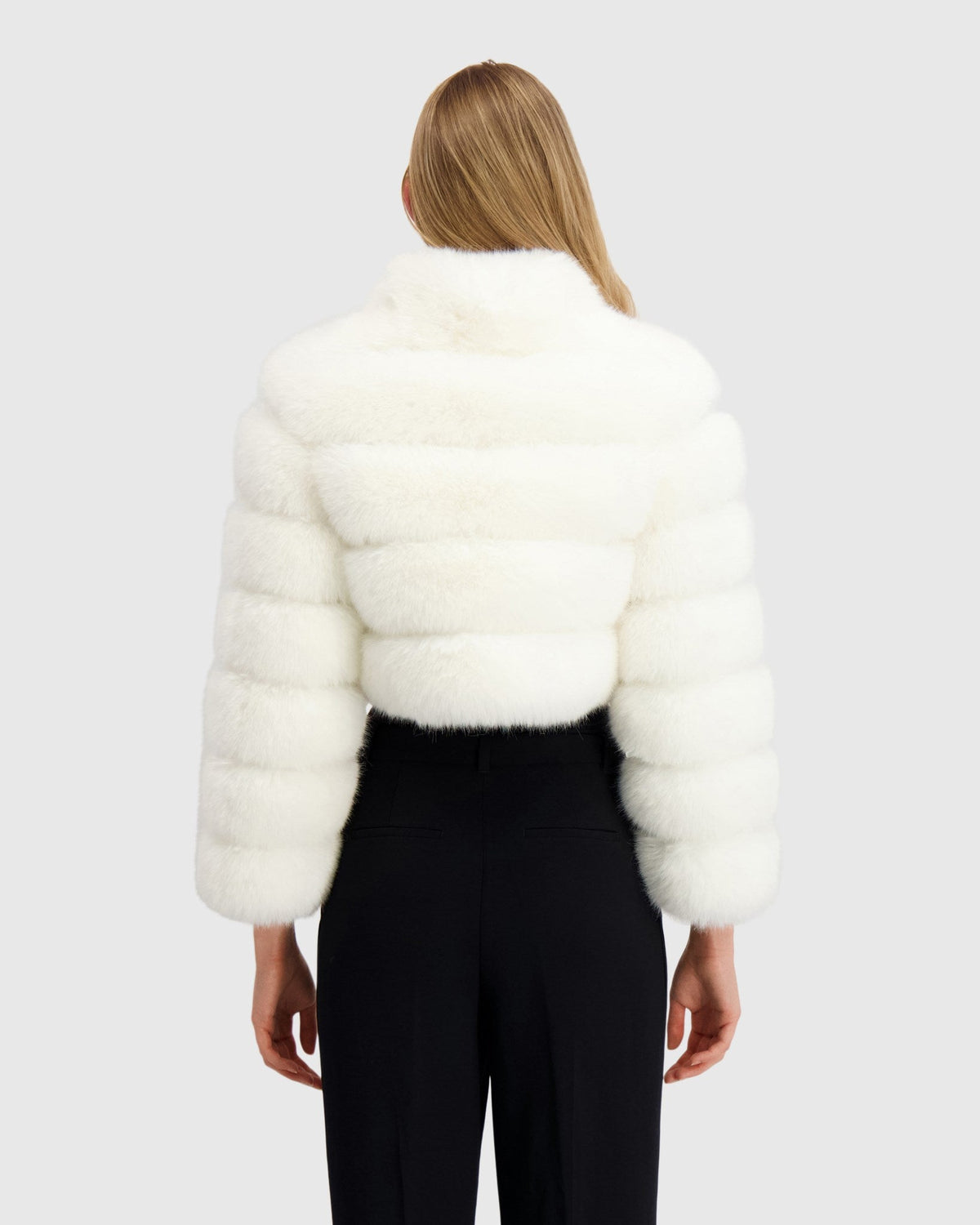 FUR-FREE FOX (FAUX FUR) BOLERO - WHITE