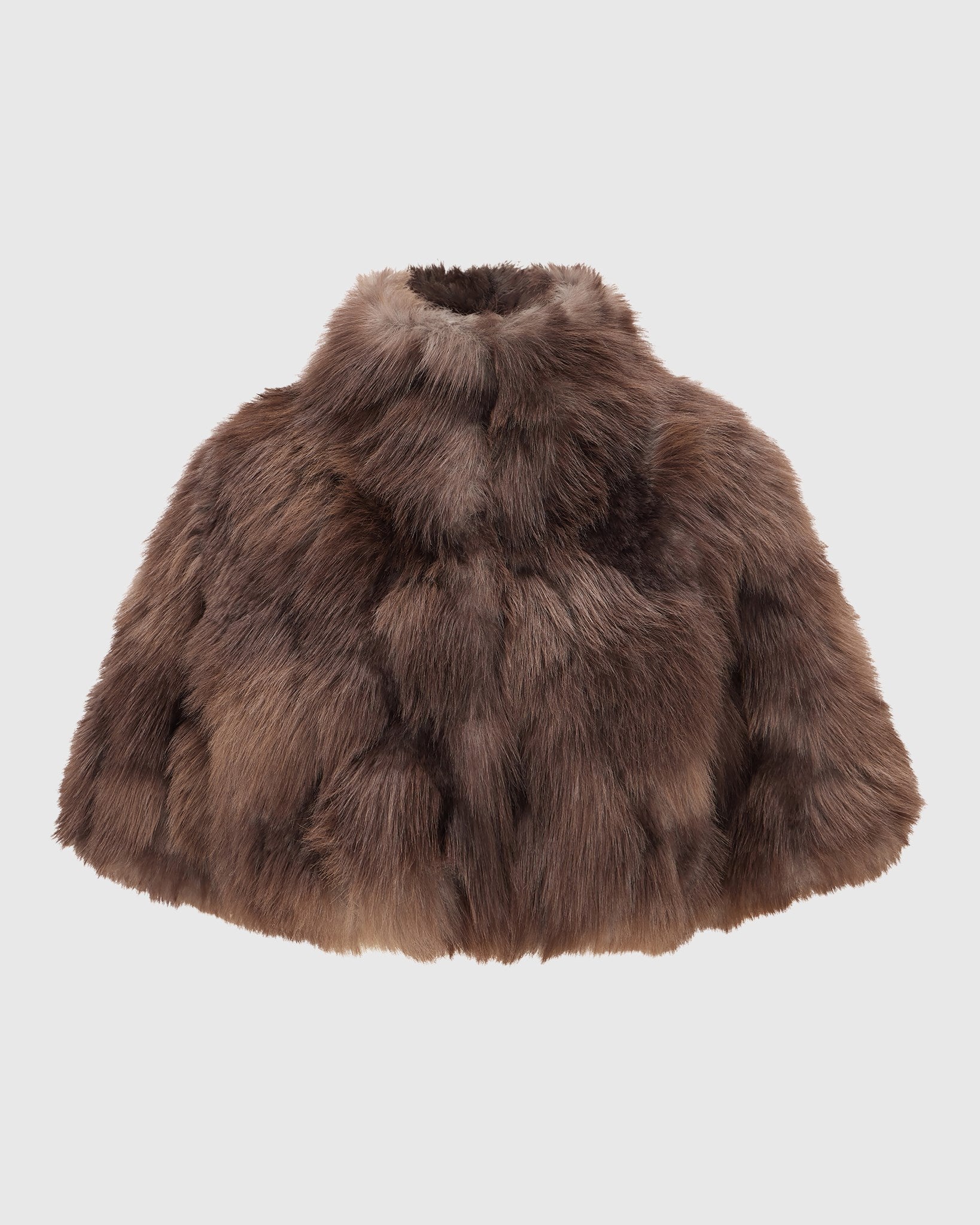FUR-FREE FOX (FAUX FUR) BOLERO WITH SHORT SLEEVES
